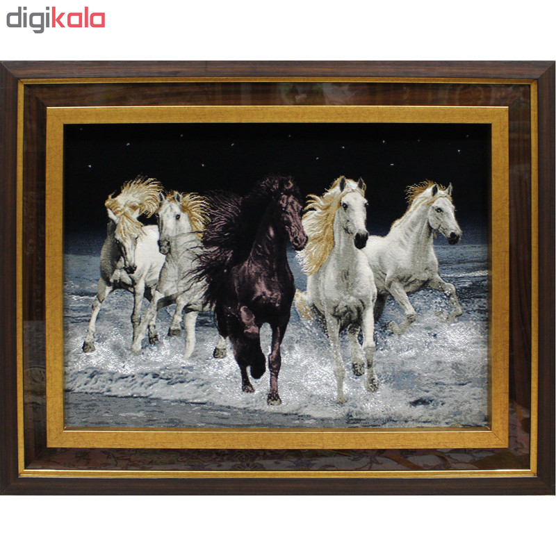 فرش دستبافت دیوارکوب طرح اسب کد 122