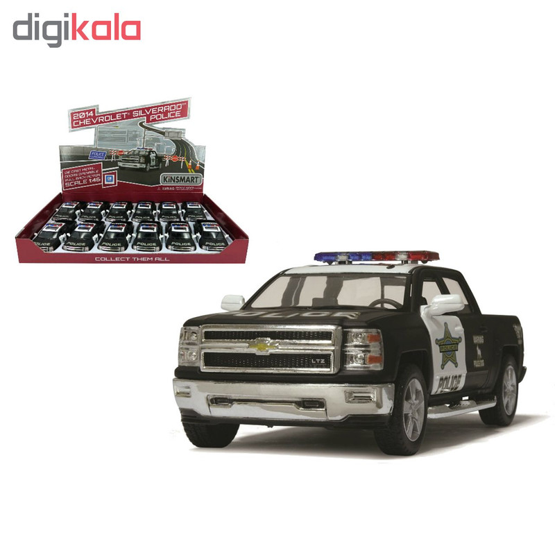 ماشین بازی کینزمارت مدل Chevrolet Silverado Pick-UP police