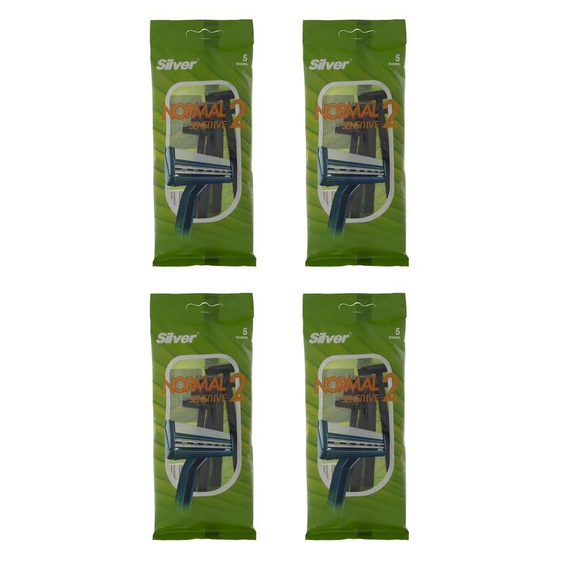خود تراش سیلور مدل Normal 2 Sensitive مجموعه 4 عددی خود تراش سیلور مدل Normal 2 Sensitive مجموعه 4 عددی