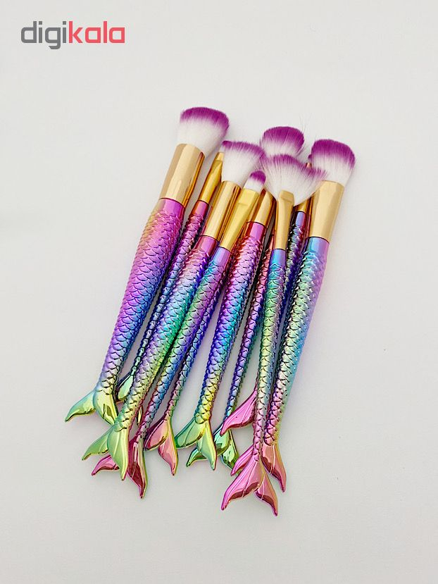 ست برس آرایشی طرح پری دریایی بسته ۱۰ عددی