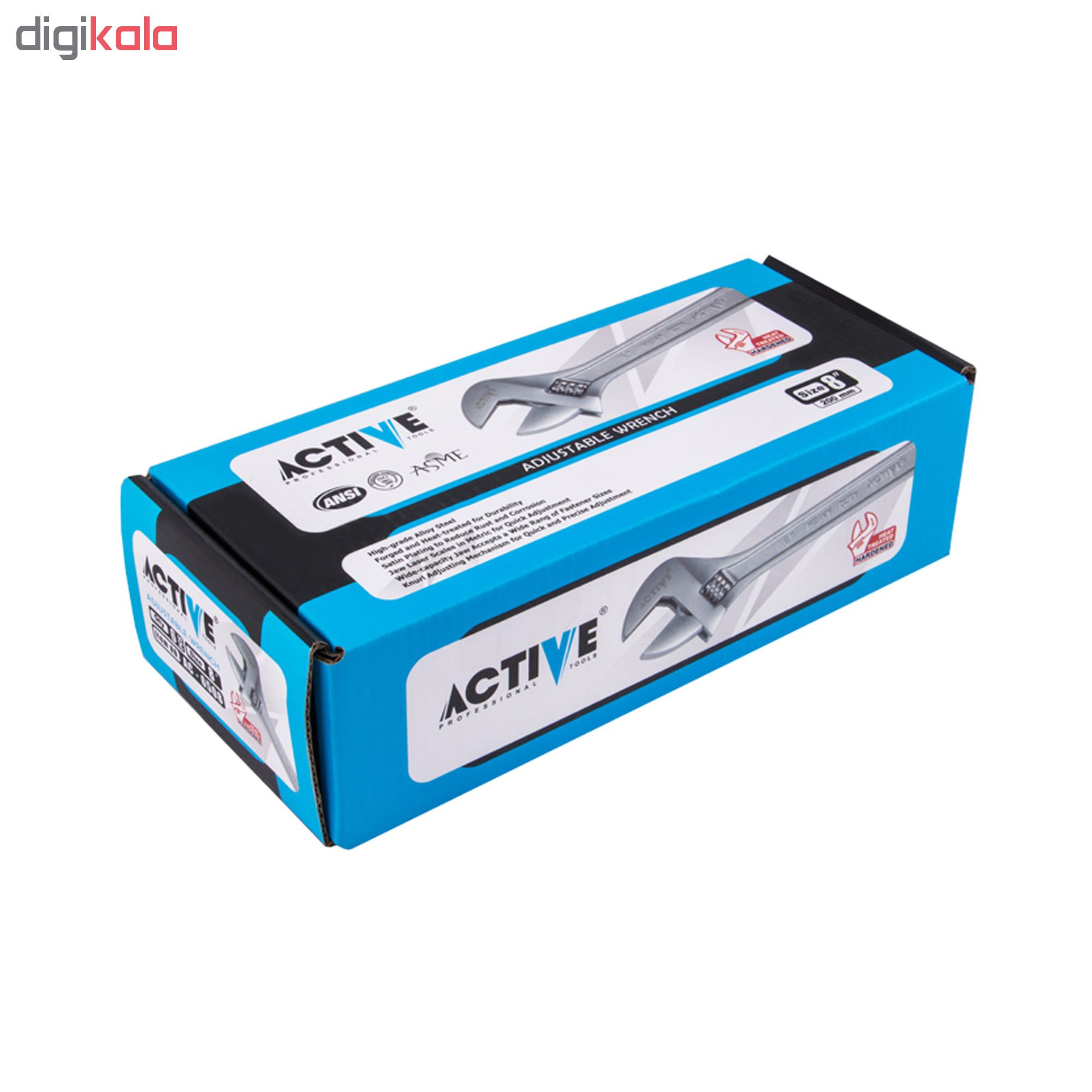 آچار فرانسه اکتیو تولز مدل AC6508 سایز 8 اینچ