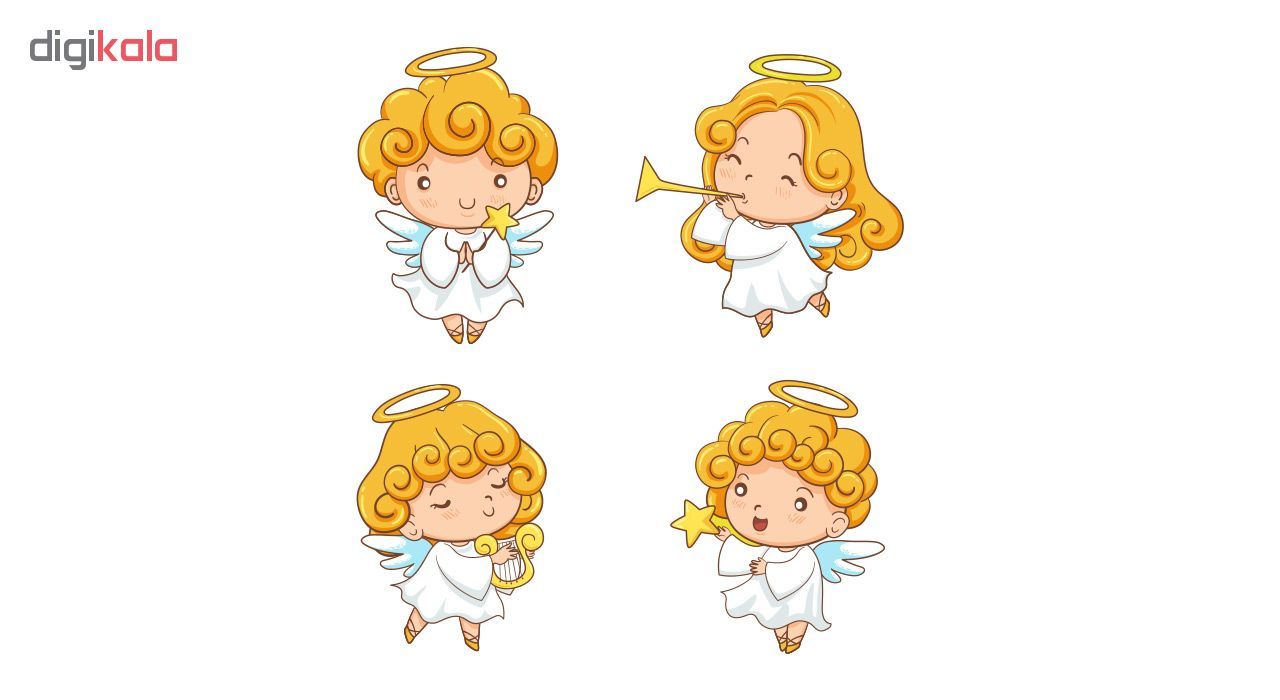 آویز اتاق کودک طرح فرشته ها مجموعه ۴ عددی
