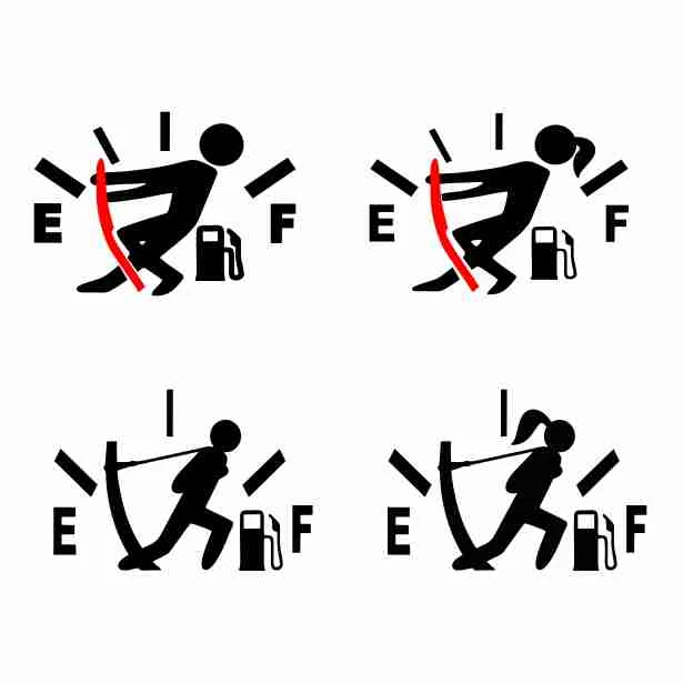 برچسب بدنه خودرو طرح باک بنزین کد 48 مجموعه 4 عددی