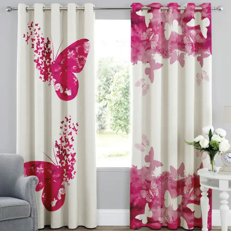 پرده طرح پروانه کد Z115 سایز 150*280 سانتی متر