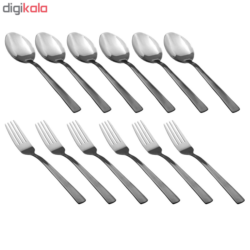 سرویس قاشق و چنگال 12 پارچه نوبل مدل N28