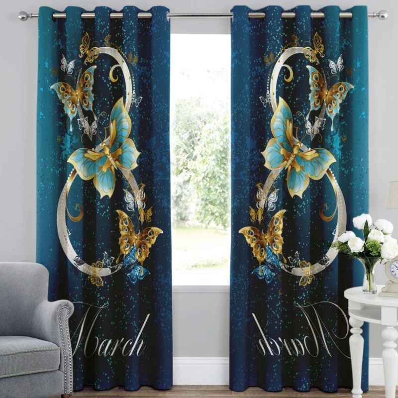 پرده طرح پروانه کد Z110 سایز 150*280 سانتی متر