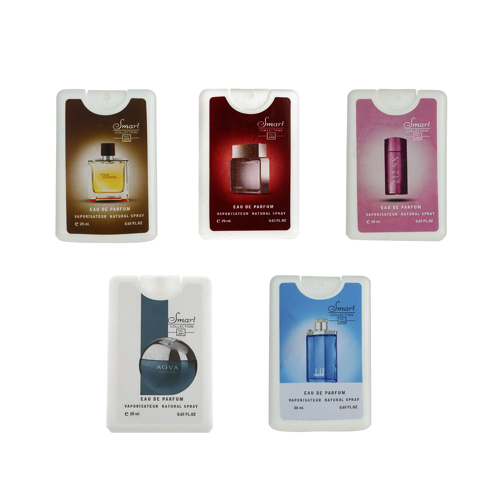 عطر جیبی مردانه اسمارت کالکشن مدل SMT811 حجم 20 میلی لیتر مجموعه 5 عددی