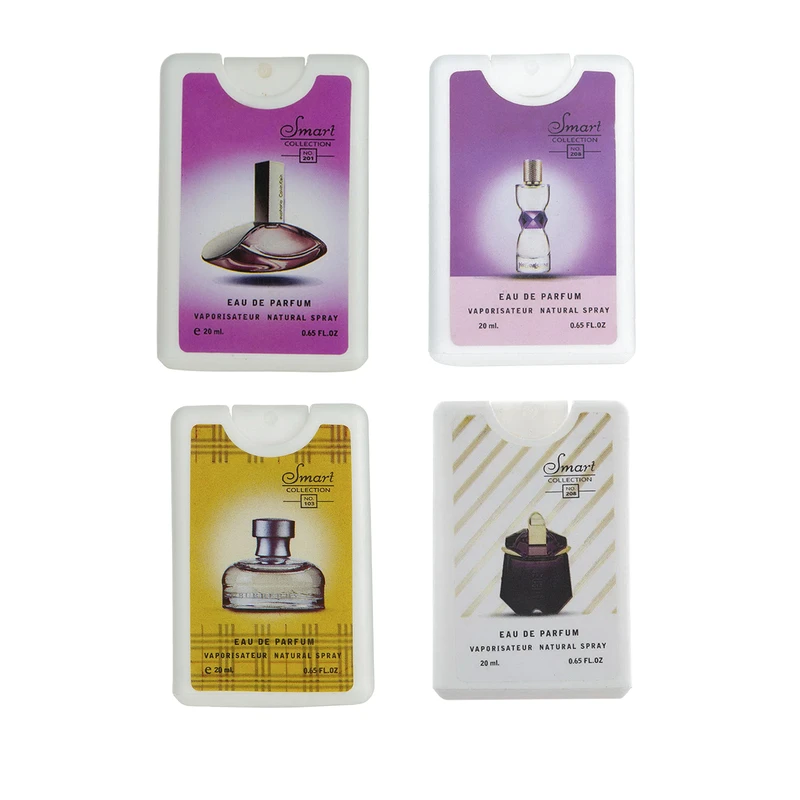 عطر جیبی زنانه اسمارت کالکشن مدل SMT812 حجم 20 میلی لیتر مجموعه 4 عددی