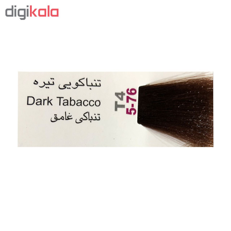 رنگ مو پادینا شماره T4-5-76 حجم 100 میلی لیتر رنگ تنباکویی تیره