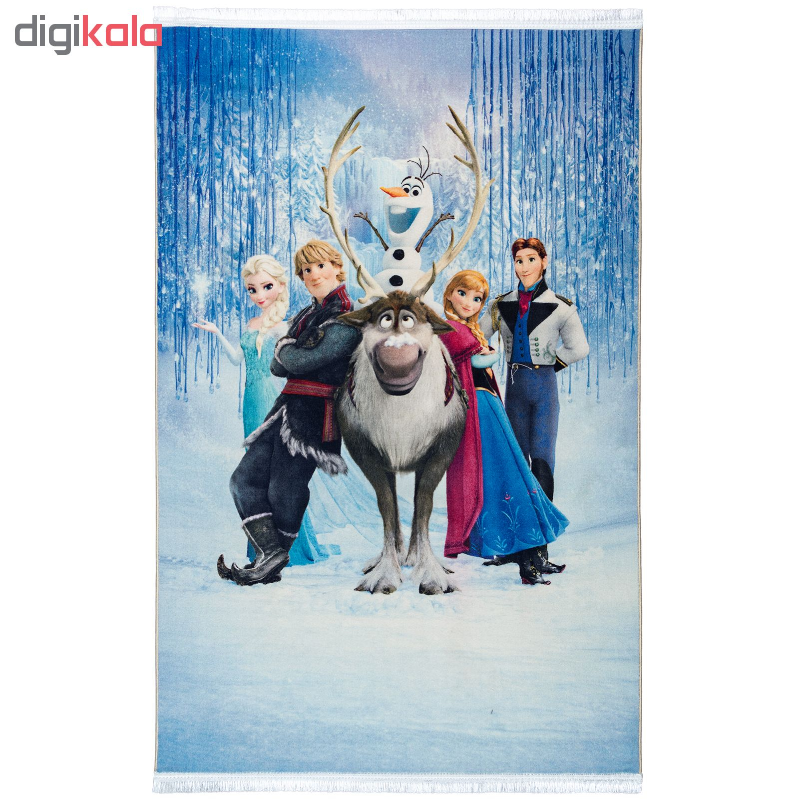 فرش ماشینی محتشم طرح کودک کد 100264 زمینه آبی