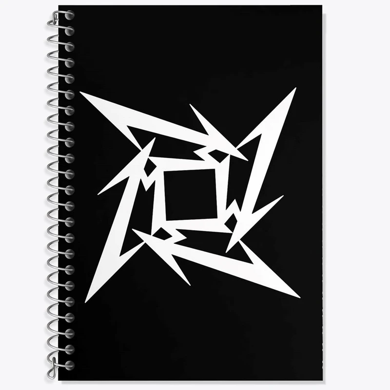 دفتر زبان 50 برگ خندالو مدل دو خط طرح گروه موسیقی متالیکا Metallica کد 3263