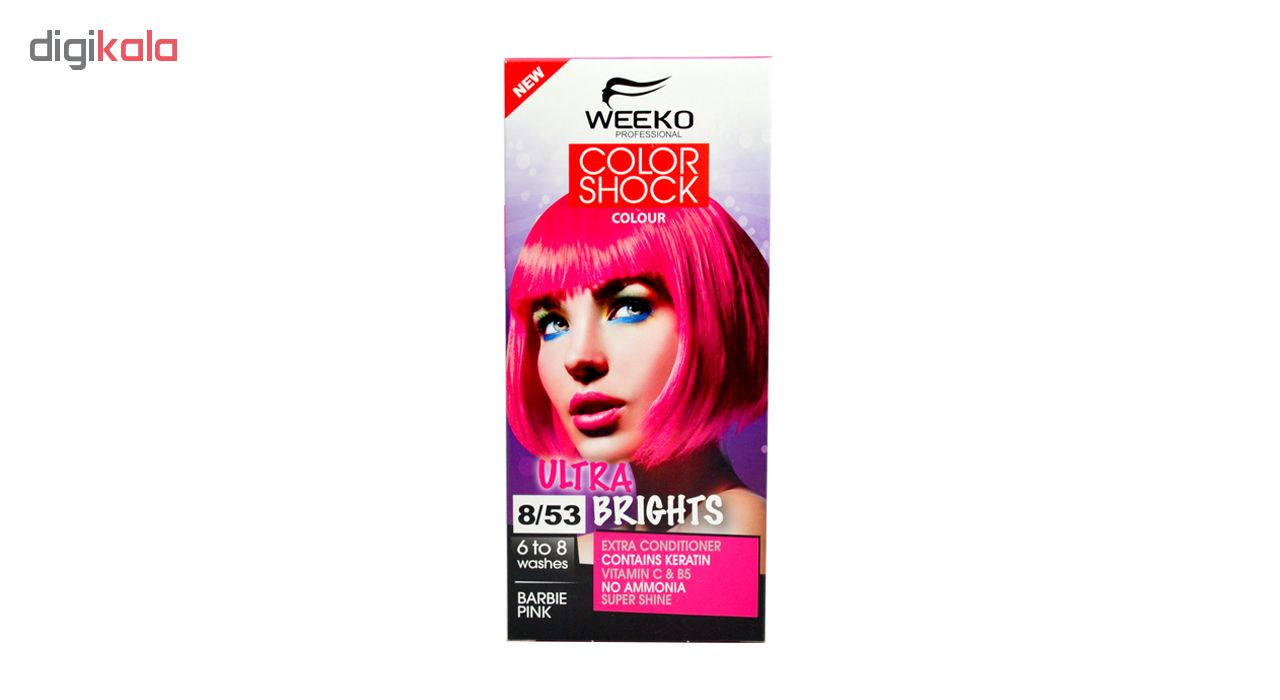 کیت رنگ مو ویکو مدل color shock شماره 8/53 حجم 80 میلی لیتر رنگ صورتی