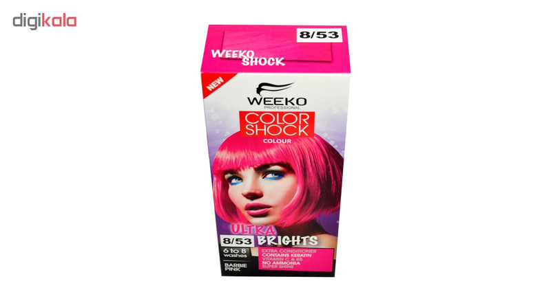 کیت رنگ مو ویکو مدل color shock شماره 8/53 حجم 80 میلی لیتر رنگ صورتی کیت رنگ مو ویکو مدل color shock شماره 8/53 حجم 80 میلی لیتر رنگ صورتی