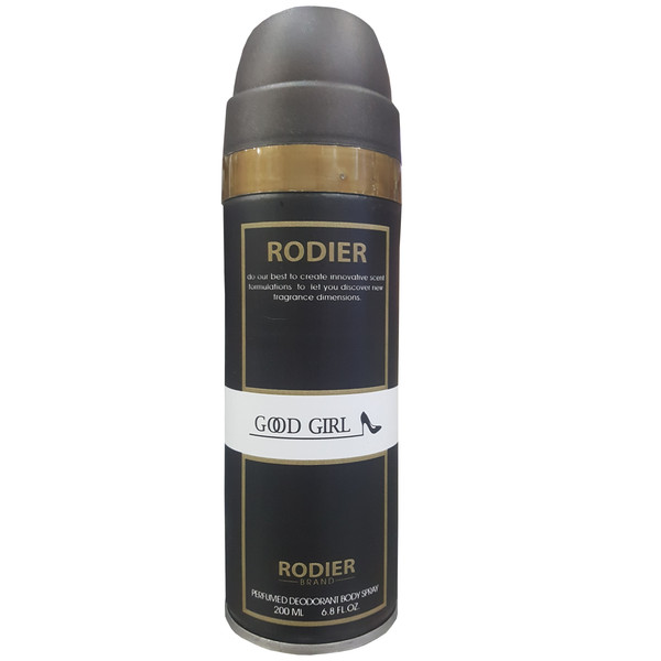 اسپری بدن زنانه رودیر مدل GOOD GIRL حجم 200 میلی لیتر