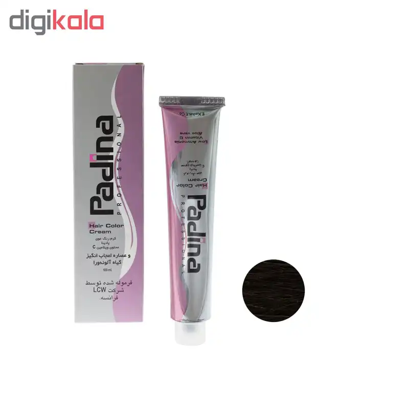 رنگ مو پادینا شماره C4-5-1 حجم 100 میلی لیتر رنگ قهوه ای دودی روشن