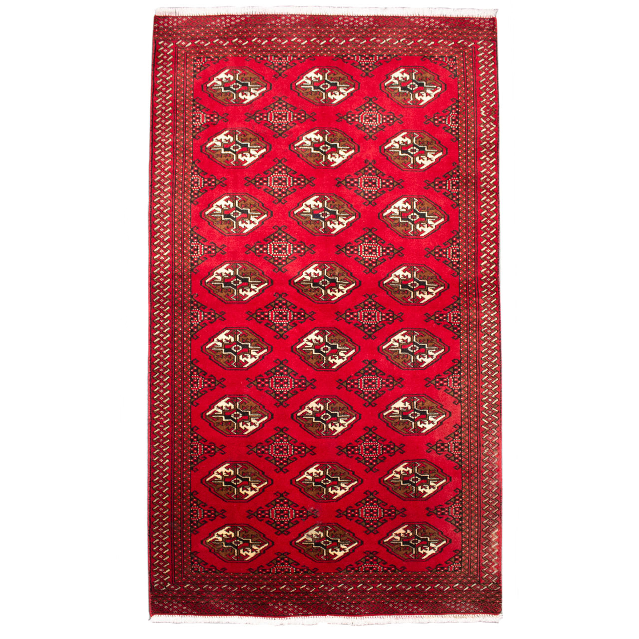 فرش دستبافت دو و نیم متری طرح ترکمن کد 7124