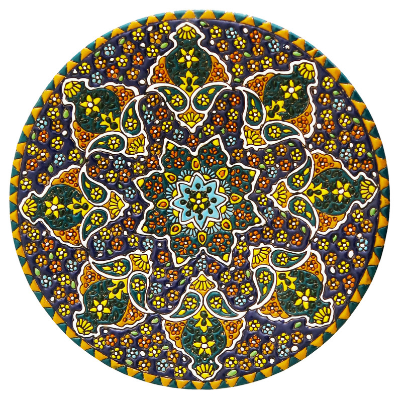 بشقاب میناکاری مدل Plt-C-DB49-25