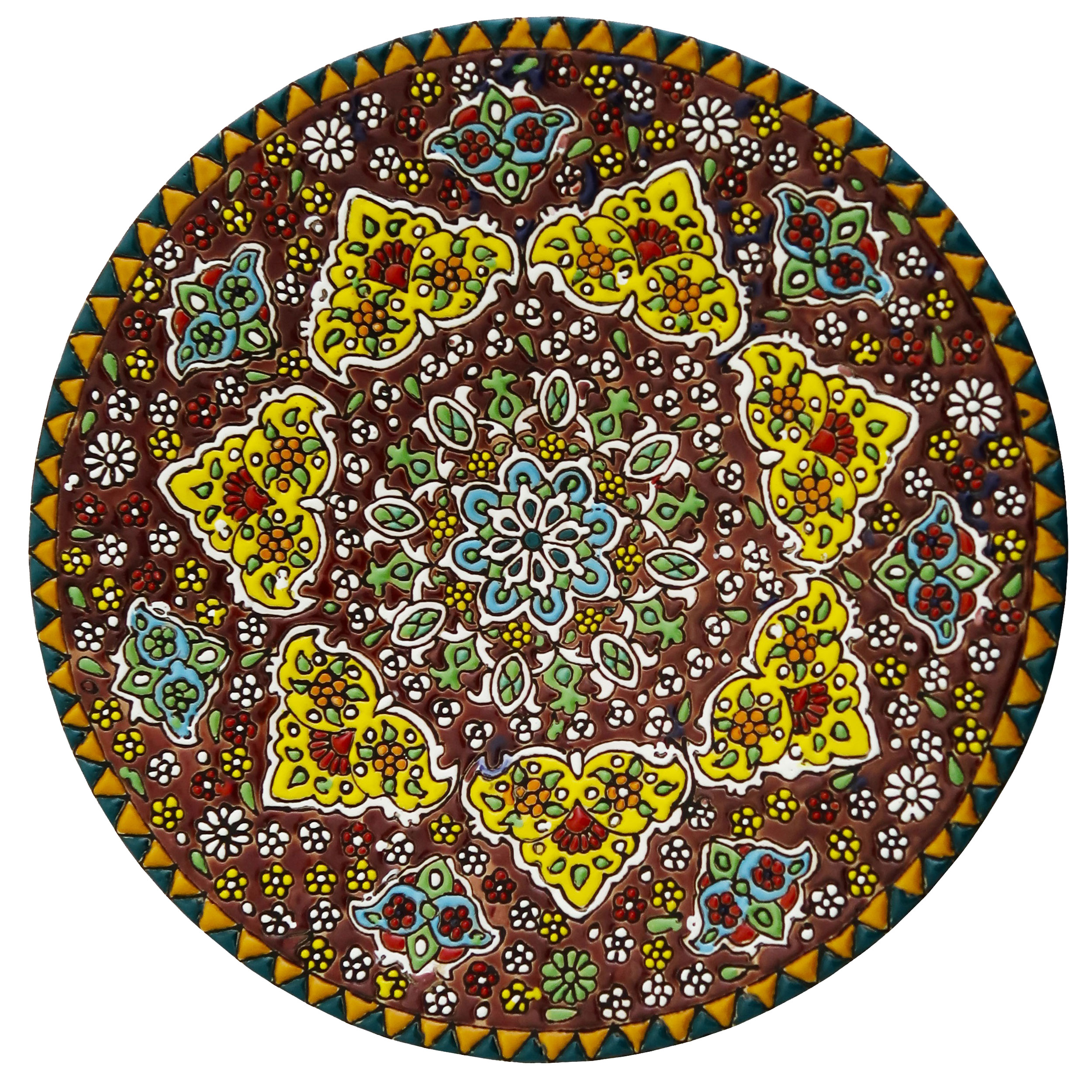 بشقاب میناکاری مدل Plt-C-Br51-25