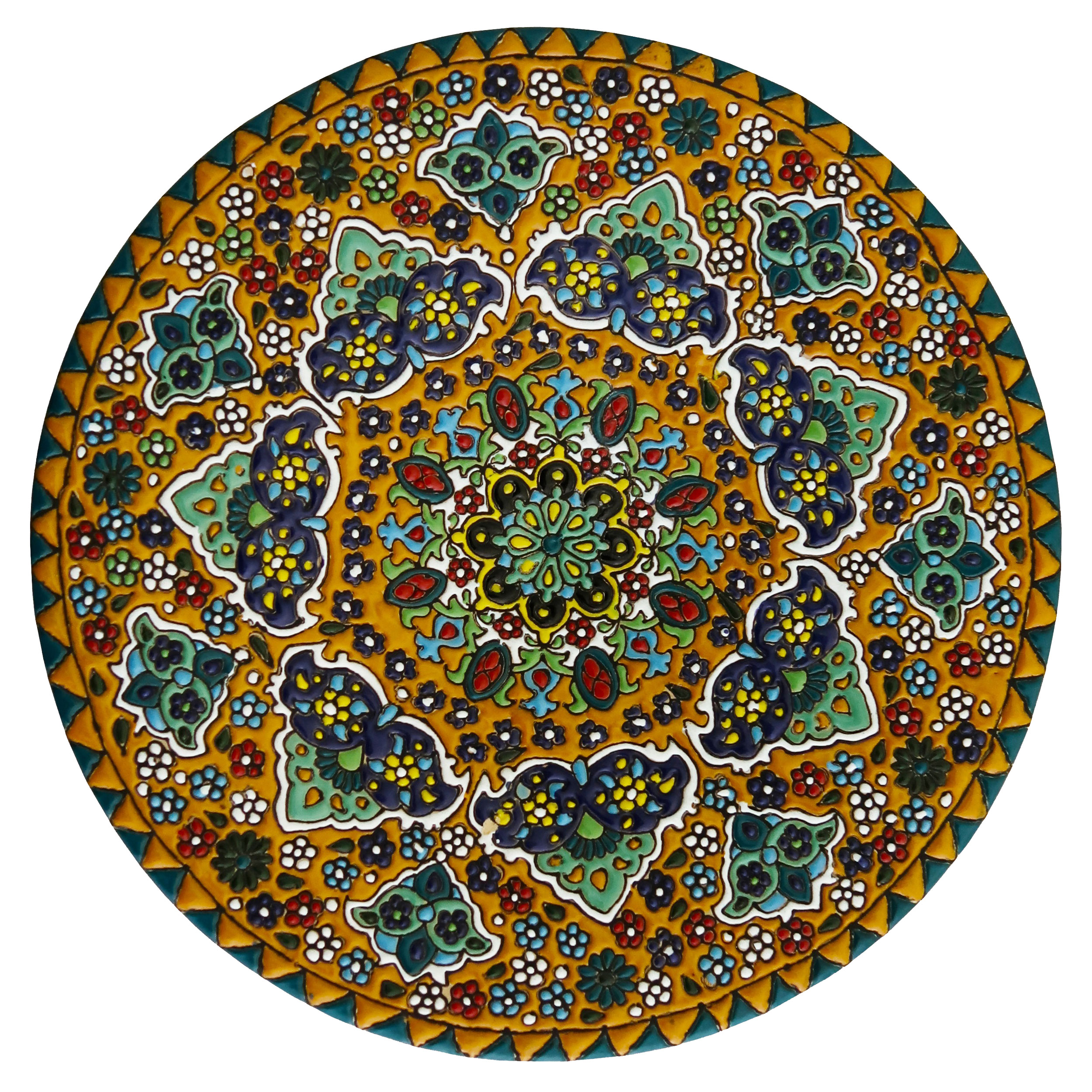 بشقاب میناکاری مدل Plt-C-Or52-25