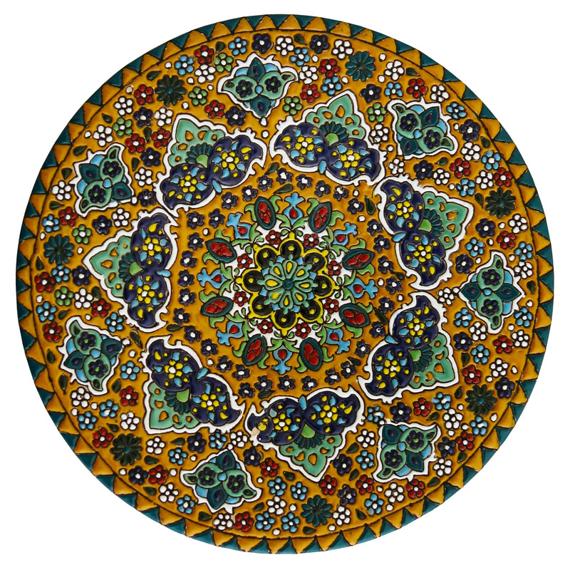 بشقاب میناکاری مدل Plt-C-Or52-25