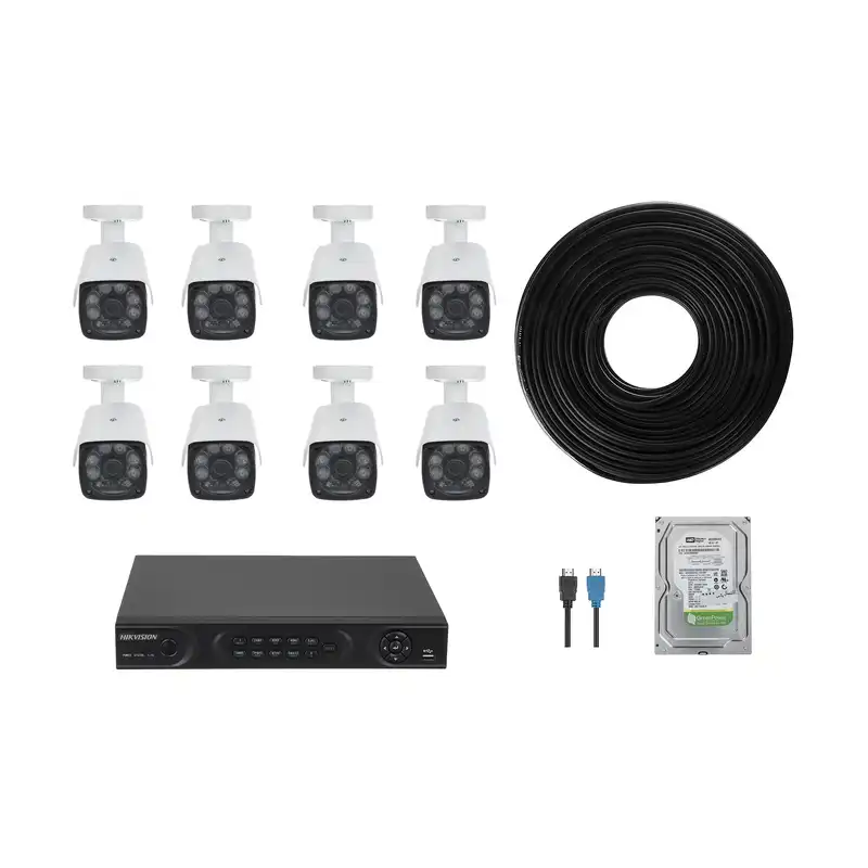 سیستم امنیتی مدار بسته آنالوگ هایک ویژن مدل DS-7208HWI-SL-8Bullet