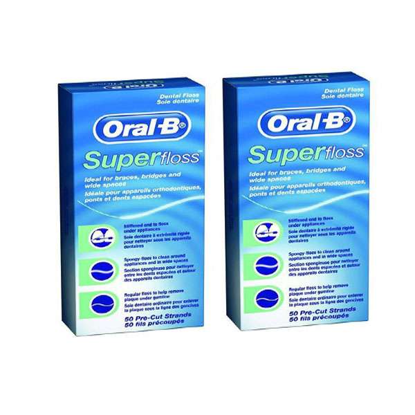 نخ دندان اورال-بی مدل Super Floss بسته 2 عددی نخ دندان اورال-بی مدل Super Floss بسته 2 عددی