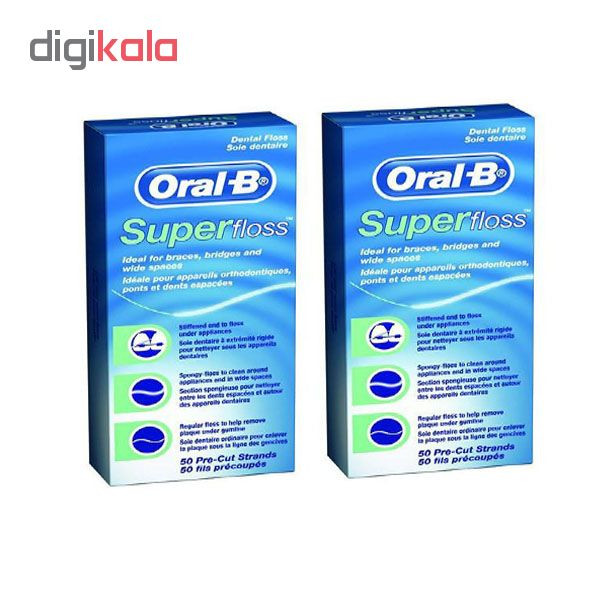 نخ دندان اورال-بی مدل Super Floss بسته 2 عددی نخ دندان اورال-بی مدل Super Floss بسته 2 عددی