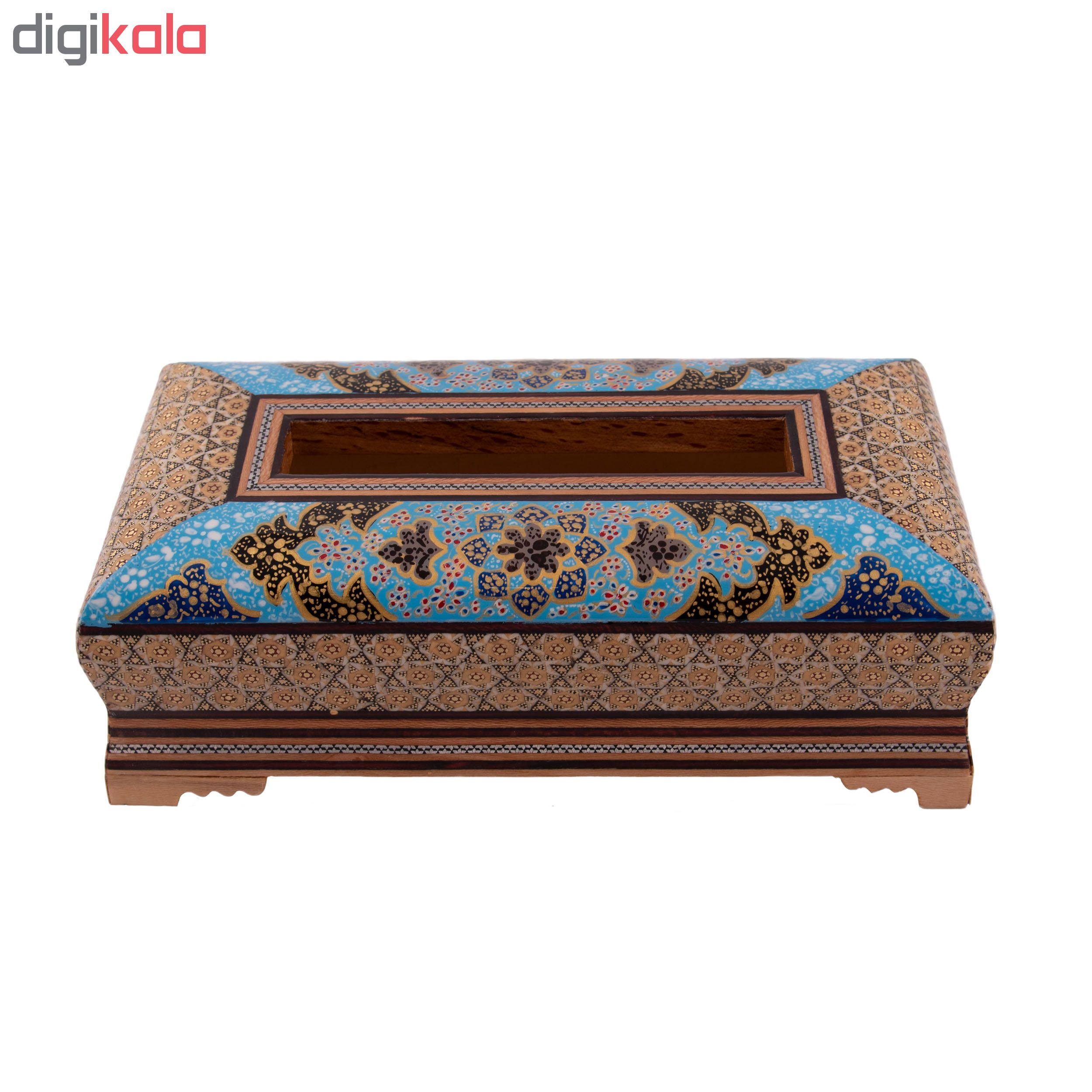 جعبه دستمال کاغذی خاتم کاری کروبی مدل k80