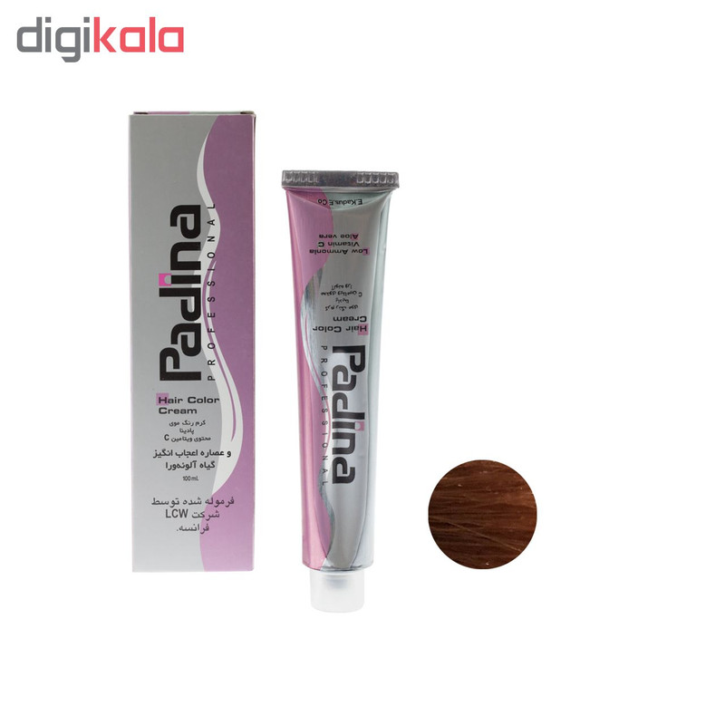 رنگ مو پادینا شماره 734-6 حجم 100 میلی لیتر رنگ فندقی تیره