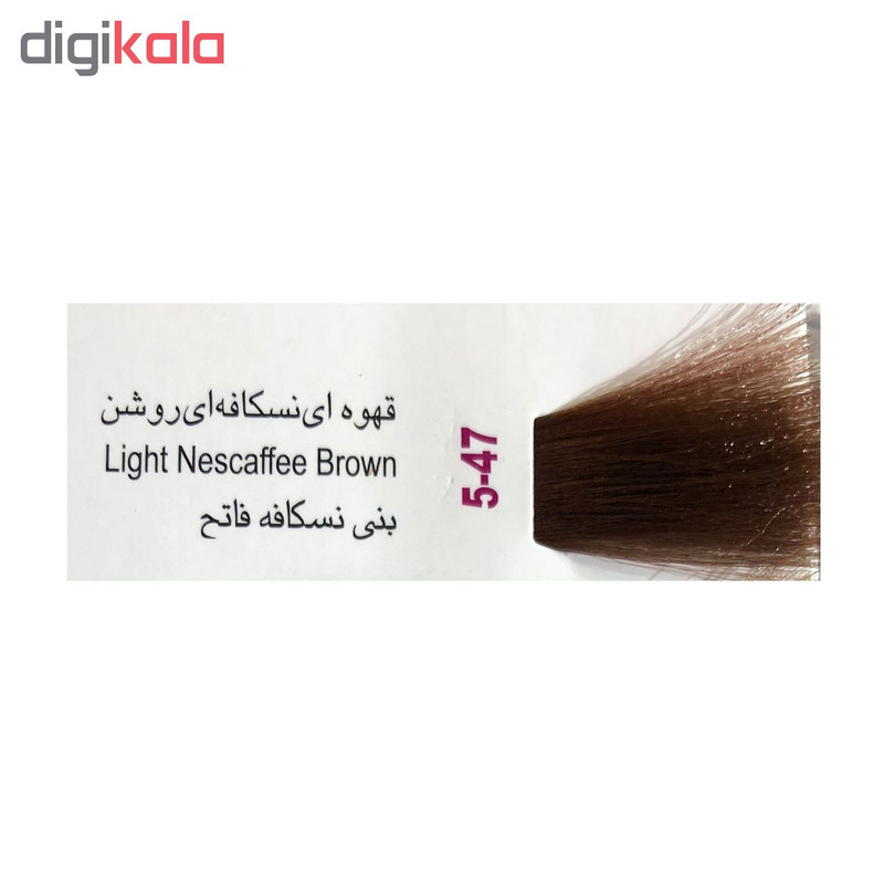 رنگ مو پادینا شماره 47-5 حجم 100 میلی لیتر رنگ قهوه ای نسکافه ای روشن