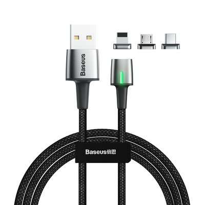 کابل تبدیل Usb به Usb C Microusb لایتنینگ باسئوس مدل Tzcaxc B01 طول 2 متر فروشگاه داناکده
