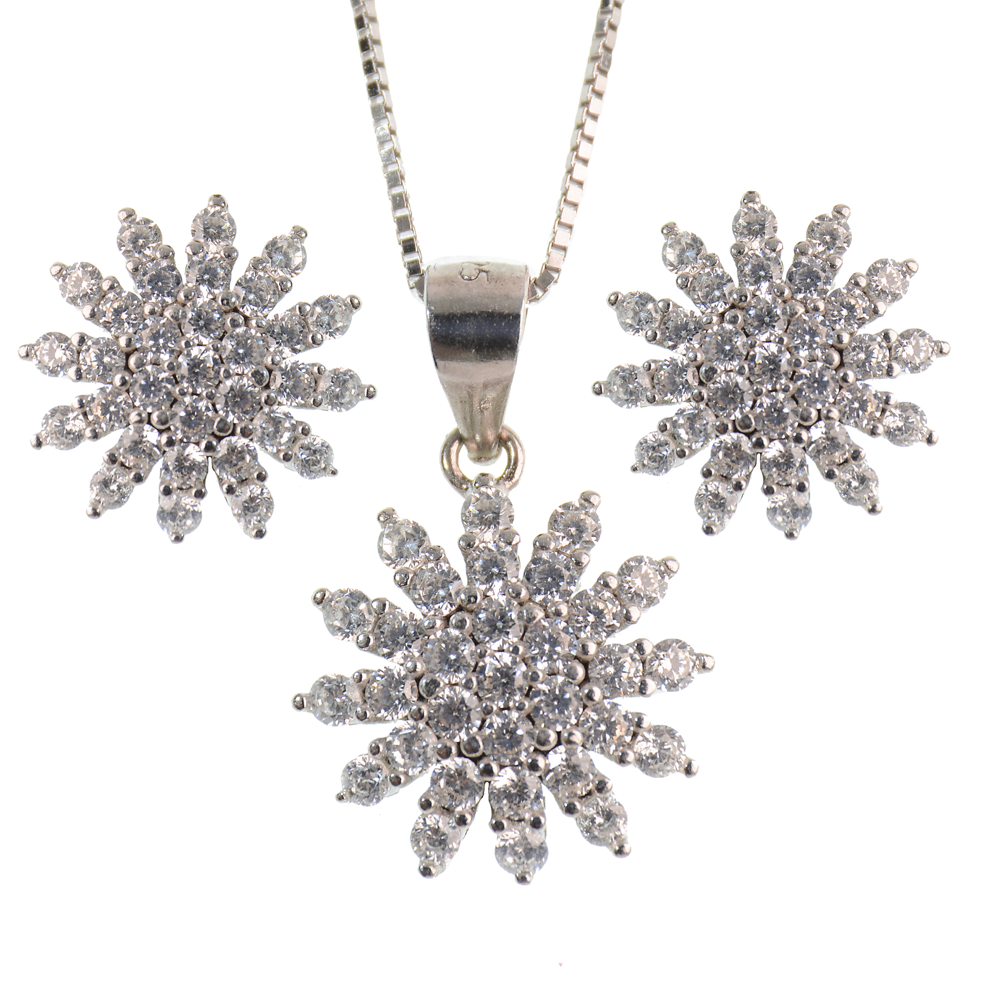 نیم ست نقره زنانه کد SD0787