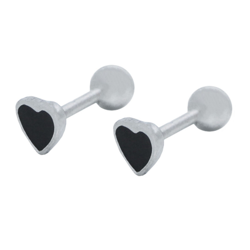پیرسینگ گوش طرح قلب کد Ps06 بسته 2 عددی