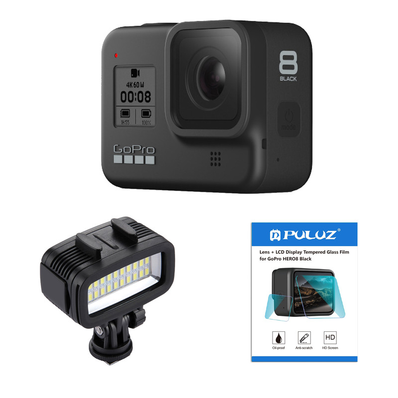 دوربین فیلم برداری ورزشی گوپرو مدل HERO8 Black به همراه لوازم جانبی پلوز