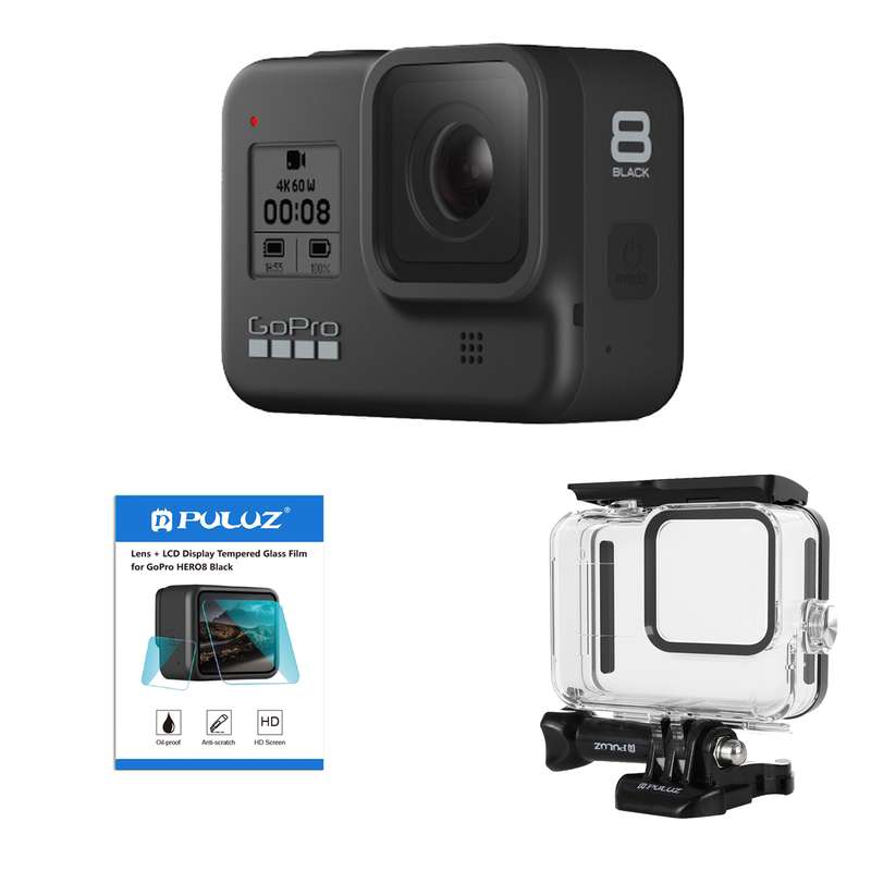 دوربین فیلم برداری ورزشی گوپرو مدل HERO8 Black به همراه لوازم جانبی پلوز دوربین فیلم برداری ورزشی گوپرو مدل HERO8 Black به همراه لوازم جانبی پلوز