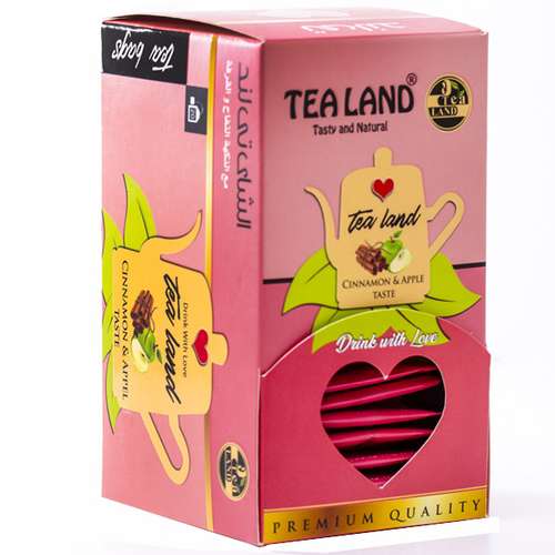 چای کیسه ای سیب و دارچین تی لند بسته 20 عددی