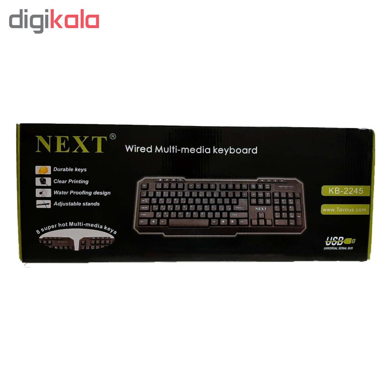 کیبورد نکست مدل KB-2245 با حروف فارسی 2