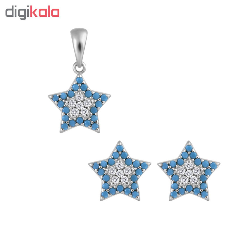 نیم ست نقره زنانه اقلیمه کد NN416