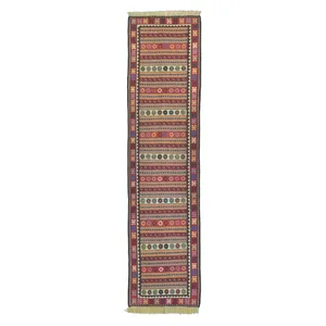 گلیم دستبافت کناره طول دو متری کد NI164602