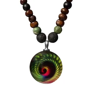 گردنبند مردانه سورئال دیزاین طرح Spiral کد R32