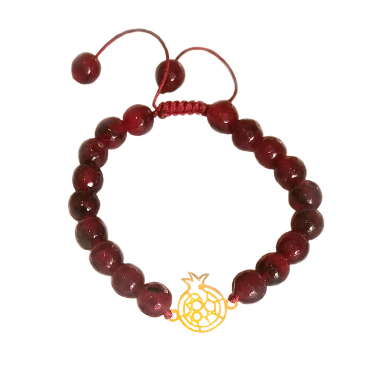 دستبند طلا 18 عیار زنانه طرح انار مدل FB-350 دستبند طلا 18 عیار زنانه طرح انار مدل FB-350