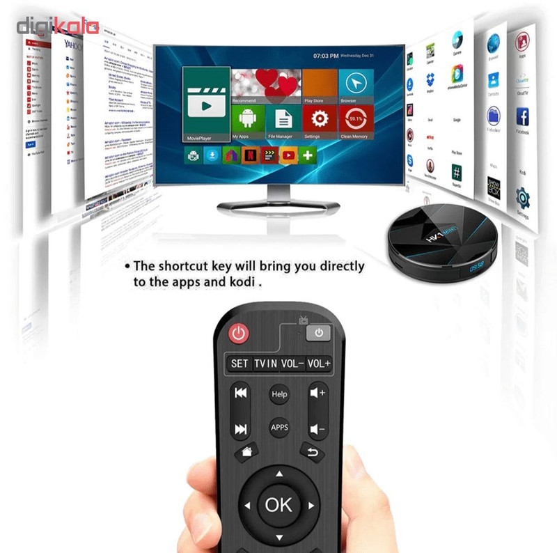 اندروید باکس اچ‌کی1 مدل مینی پلاس کد 3318 4.64