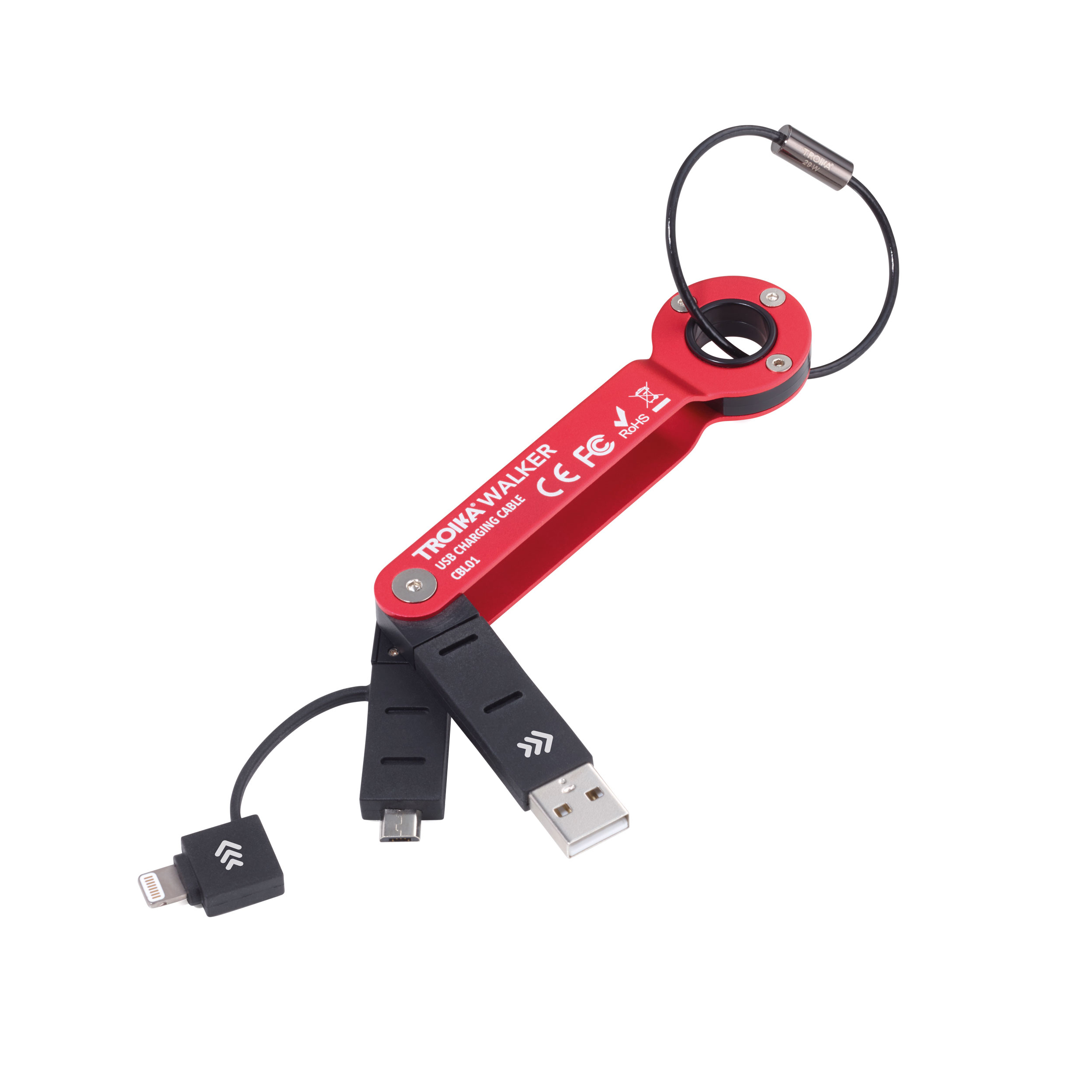 کابل تبدیل USB به microUSB /لایتنینگ ترویکا مدل CBL01