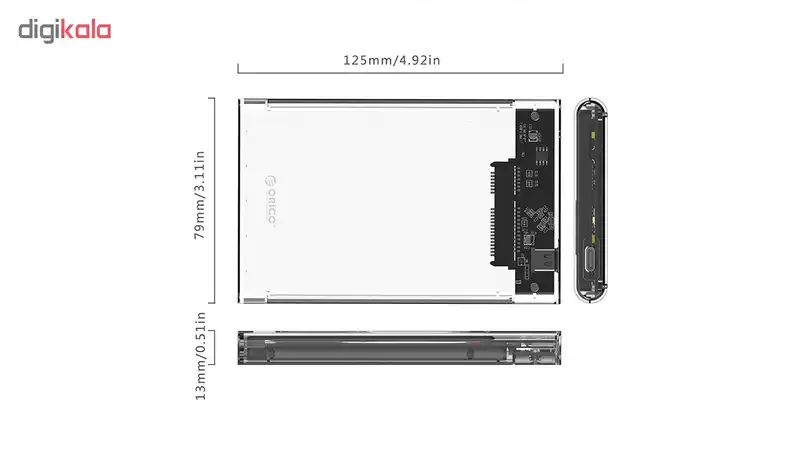 قاب SSD و هارد 2.5 اینچی اوریکو مدل 2139C3-G2-CR
