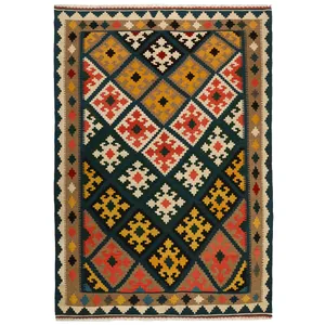 گلیم دستبافت چهار متری مدل قشقایی کد 3427