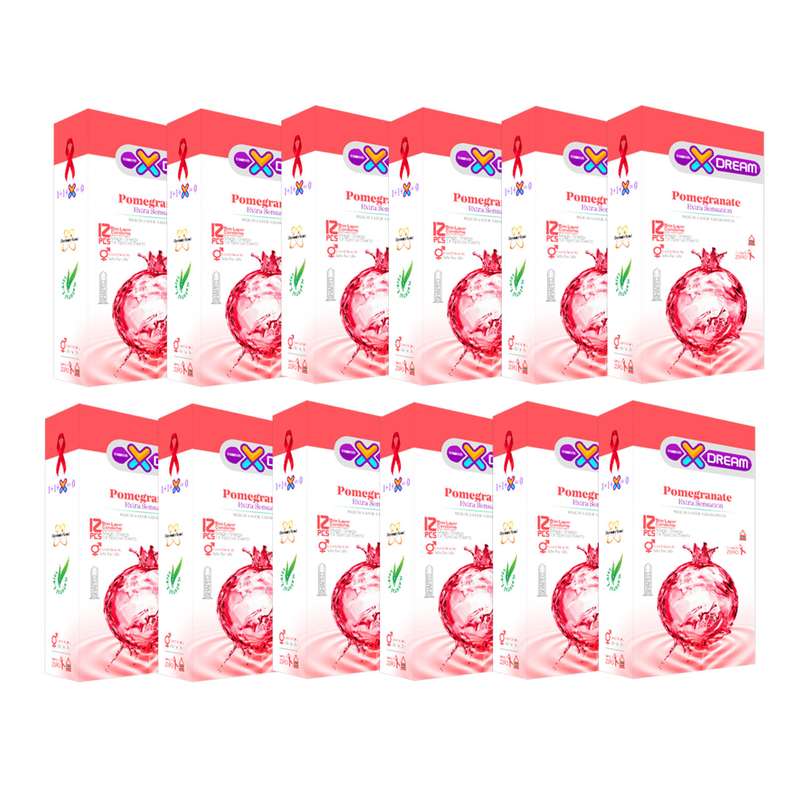 کاندوم ایکس دریم مدل pomegranate مجموعه 12 عددی کاندوم ایکس دریم مدل pomegranate مجموعه 12 عددی