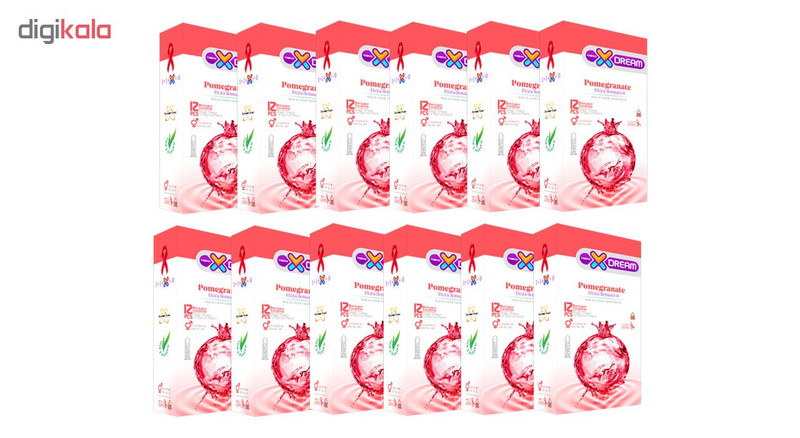 کاندوم ایکس دریم مدل pomegranate مجموعه 12 عددی کاندوم ایکس دریم مدل pomegranate مجموعه 12 عددی