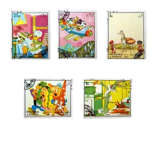 تمبر یادگاری مدل کارتونی کد u901 مجموعه 5 عددی