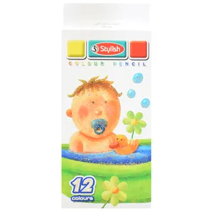 عنوان : مداد رنگی 12 رنگ استایلیش مدل نی نی کوچولو 