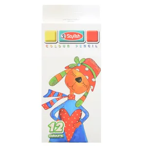 مداد رنگی 12 رنگ استایلیش مدل سگ مهربان